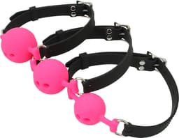 Banoch - ballgag siliconen medium - roze Ø 4,5 cm — thumbnail 11
