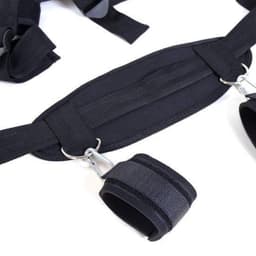 Bondage Set - Kikker houding - voor in bed - Zwart - Seksspeeltjes - Sexy kostuums - Bondageset - BDSM - Seksstandjes — thumbnail 3