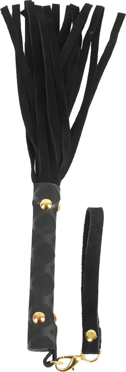Banoch | Flogger klein zwart | imitatie suede zweep | zacht | 30 cm | BDSM — afbeelding 1