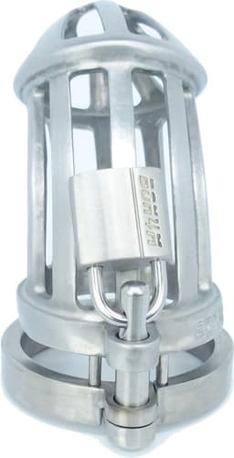 BON4MXL Extra Large High Quality Male Stainless Steel Chastity Cage Extra Grote Roestvrijstalen Peniskooi — thumbnail 5