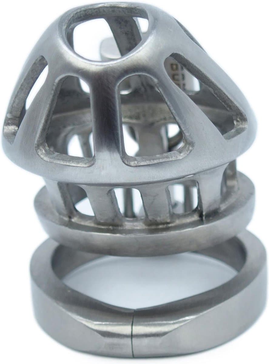 BON4MHinged RVS Small & Medium kuisheidskooi Male Chastity Cage Stainless Steel Chastity Device — afbeelding 1