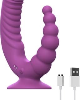 Teazers - Double Vibrator met Zuignap en Afstandsbediening - Paars — thumbnail 5