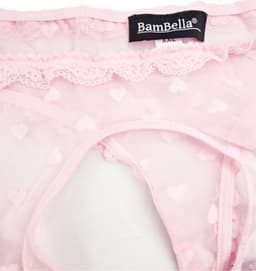 BamBella ® - ondergoed - maat S/M - Roze heren onderbroek hartjes open kruis kant mannen — thumbnail 2