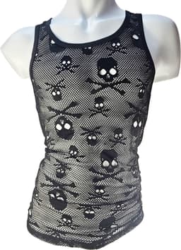 BamBella ® - Lingerie pak -Maat S/M - Hemd Skull- Heren- Maat Onesize Erotische jumpsuit Man Zwart — thumbnail 1