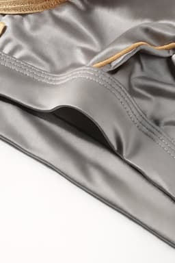 Sexy Ice Silky Jockstrap - Grijs met Gouden Details - Zijdezacht & Verleidelijk - Maat XL | LS108 — thumbnail 3