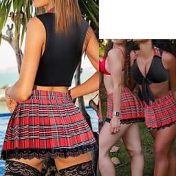 Ronte - Schoolmeisjes Kostuum Vrouwen Seks Erotiek Cosplay Sexy Kostuum — thumbnail 3