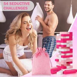 Groot Torenspel Houtblokken (54 stuks) met Romantische Date Night Uitdagingen voor Koppels — thumbnail 3