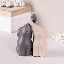 Verliefde olifanten set van 2 - Keramische decoratie 11 cm — thumbnail 2