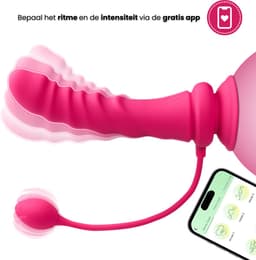 VIVIDIA Pink Bloom™ – Verstelbaar Strapon Harnas met Premium Vibrerende Voorbinddildo & Trillende Buttplug – Inclusief App voor Controle & Glijmiddel Sample – Voorbind Dildo Set voor Koppels — thumbnail 5