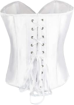 Elegant Zwart Satijnen Korset Top voor Dames - Getailleerde Bustier met Binnenkorset — thumbnail 2