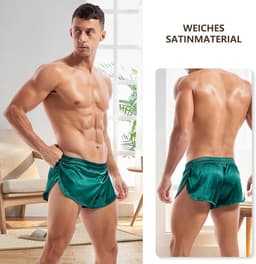 Sexy Satijnen Boxershorts Heren Met Ingebouwde Zak - Comfortabel Ondergoed — thumbnail 5
