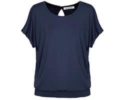 T-shirt met Open Rug voor Dames - Made in Italy