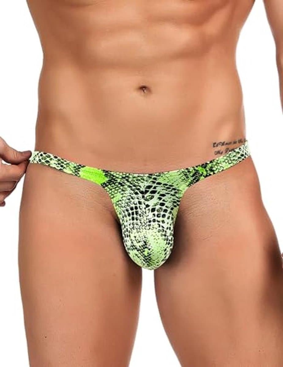 Luipaard zwembroek voor heren, comfortabele tanga slips, lage taille ondergoed, grote maten — afbeelding 1