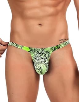 Luipaard zwembroek voor heren, comfortabele tanga slips, lage taille ondergoed, grote maten — thumbnail 1