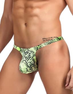 Luipaard zwembroek voor heren, comfortabele tanga slips, lage taille ondergoed, grote maten — thumbnail 6