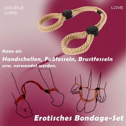 Bondage Set-DBSM set - 2 Bondage Touwen - SM Bondage Touwen - Borsten - Zelf-Bondage - Bed Bondage Riem - Bed Bondage Set - Koppels — thumbnail 3