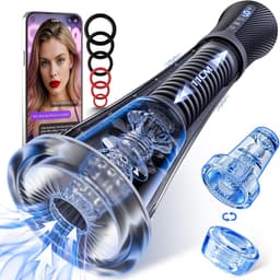 Pijpmachine Sex - 14 Standjes - 12 Items - Met Glijmiddel - Met Cock Ringen - Penis Vergroter - Zuigmachine - Voor Mannen - Blowjob Simulator - Penispomp - Elektrisch - Transparant - Discreet Verzonden — thumbnail 1