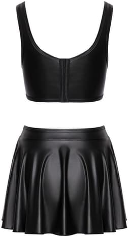 Cottelli Collection – Top and Skirt – Zwart — thumbnail 4