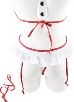BamBella ® Sexy Cosplay Rollenspel kleding - Onesize - outfit dames Zuster pak wit set — thumbnail 2