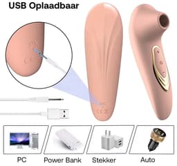 Vibrator - Vibrator voor vrouwen - Vibrators voor mannen - Sex toys voor vrouwen - Vibrators - Zachte verwenning - Extreem stil + 5 sucking modes — thumbnail 3