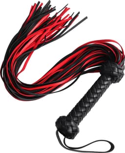 Banoch | Flogger red/black | korte zweep rood/zwart | 64 cm | BDSM — thumbnail 5