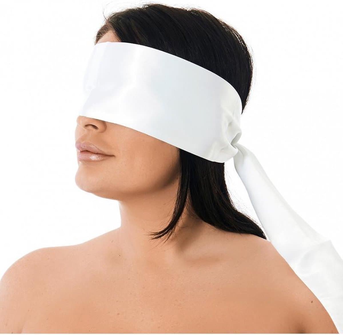 Rimba - Blinddoek - Ook Voor Bondage - Wit - Nylon - Lengte 150 cm - Breedte 10 cm — afbeelding 1