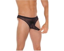 Amorable - Transparante Heren Slip Met Penis Slurf - Zwart - One Size - Polyamide