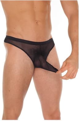 Amorable - Transparante Heren Slip Met Penis Slurf - Zwart - One Size - Polyamide — thumbnail 1