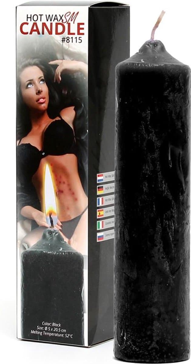 Rimba - BDSM Hot Wax Kaars Groot - Zwart — afbeelding 1