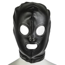 Banoch - Zwart PU leren Masker - BDSM — thumbnail 10
