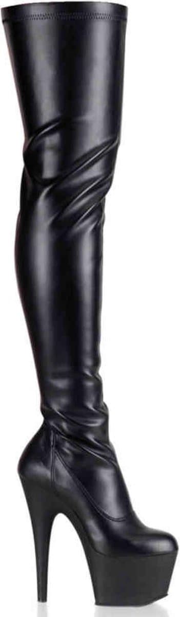 EU 44 = US 13 | ADORE-3000 | 7 Heel, 2 3/4 PF Stretch Thigh Boot, Side Zip — afbeelding 1