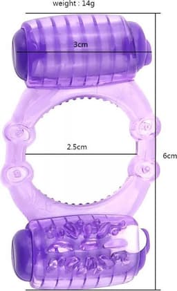 Vibrerende cock ring- Penisring- sex toys -paars — thumbnail 2