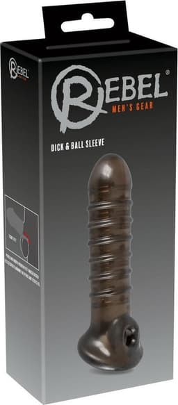 Penis Sleeve Met Ribbels - Zwart — thumbnail 4