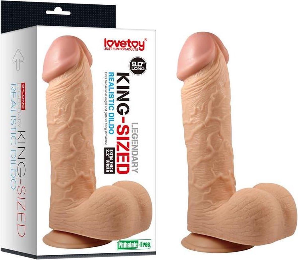 Lovetoy Realistische Kingsize Dildo 23 cm — afbeelding 1
