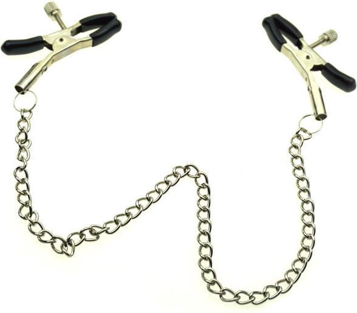 Tepelklem | Tepelklemmen met ketting ca. 32cm | Tepelklem met ketting | Tepelklemmen | Seks speeltje | Kinky seks — afbeelding 1