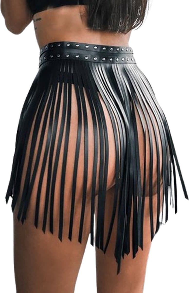 Erotische rok - Linten - Leder - Feest en Festival - BDSM kleding — afbeelding 1