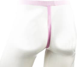 BamBella® Slip Datex (Latex & Stof ) open kruis kant voor mannen - S/M - strap cock ring doorzichtig Erotische Sexy Lingerie Heren - Zwart mannen ondergoed slip — thumbnail 5