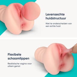 DailyPlay Pocket Pussy voor Man - 2 in 1 – Masturbator met Billen en Kunst Vagina – Sex Toys Mannen en Koppels – Nep Kut — thumbnail 4