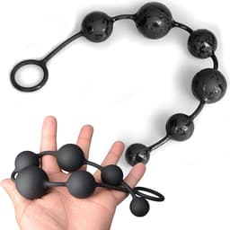 Quick Relief Anal Beads™ - Anale Kralen - Anaalketting - Sex Toys - Buttplug - Vaginale Ballen - Anale Speeltjes - Siliconen - 40 cm lengte - Zwart — thumbnail 10