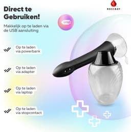 Rosebay Elektrische Intieme Douche - Anaal Douche- Vaginale vaginaal - Spoelen - Deluxe - Klysma set - Shower mannen en vrouwen Constipatie darmreiniging - Zwart — thumbnail 8