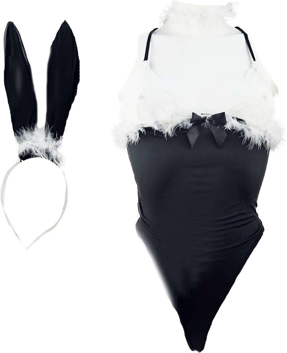 BamBella ® Sexy Cosplay Rollenspel kleding - Onesize - outfit dames Sex bunny dieren pak Zwart — afbeelding 1