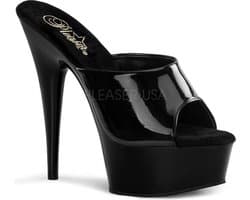 Pleaser - DELIGHT-601 Muiltjes - Paaldans schoenen - 42 Shoes - Zwart