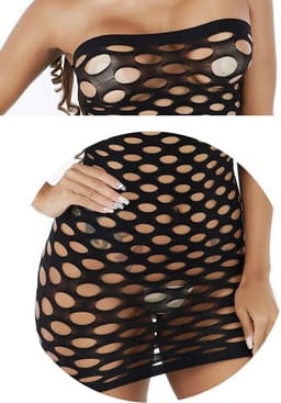 Sexy Gaatjes Jurk  - zwart — thumbnail 3
