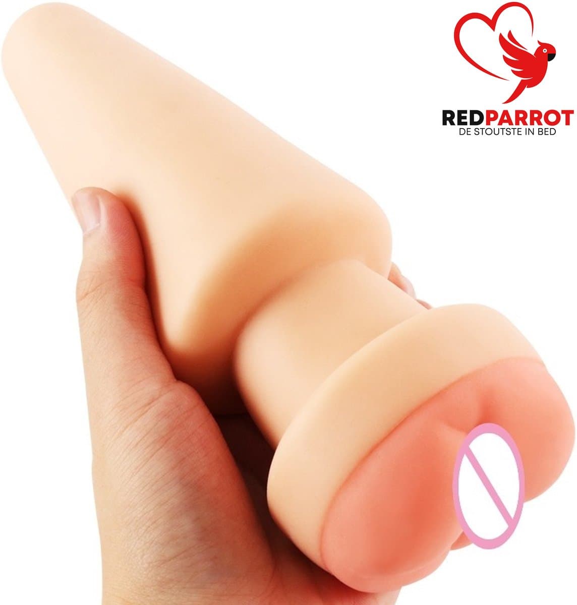 Mega buttplug met kunstvagina | XXL | Kont plug inclusief masturbator | 2 in 1 | Grote plug | Hoge kwaliteit — afbeelding 1