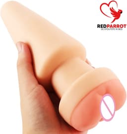 Mega buttplug met kunstvagina | XXL | Kont plug inclusief masturbator | 2 in 1 | Grote plug | Hoge kwaliteit — thumbnail 1