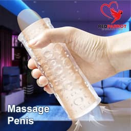 Penis sleeve masturbator - Open-enden - Pocket pussy - Massage — thumbnail 6