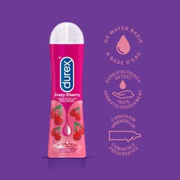 Durex Glijmiddel Crazy Cherry - Kers - waterbasis - 100ML x6 — thumbnail 6