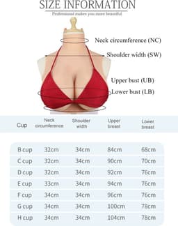 Korte Siliconen Borstprothesen - B-cup - 100% hypoallergene medische siliconen - Wearable Borst - Kunstmatige Nep Borst - Korte Valse Borsten Borst - Siliconen Huid Bodysuit - Voor Crossdresser - Transgender - Mastectomie - Body4Everybody — thumbnail 3
