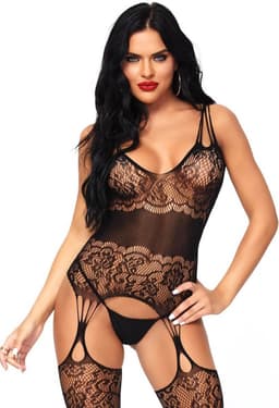 Strappy rose bodystocking — thumbnail 10