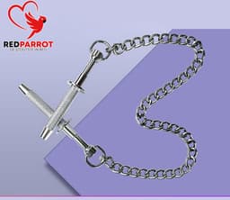 Tepelklemmen met ketting - RVS - Set van 2 - Borst - BDSM — thumbnail 2